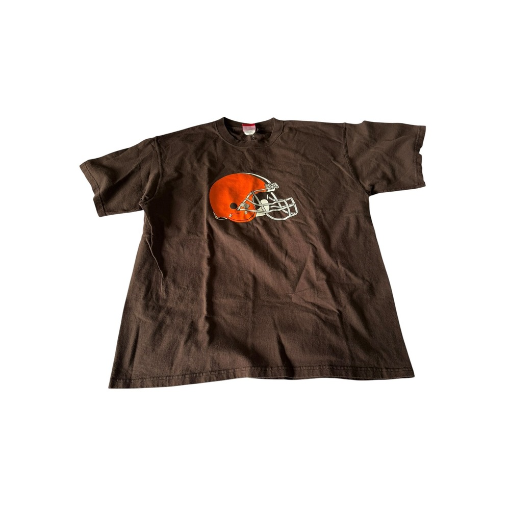 NFL Cleveland Browns Helmet Graphic T-Shirt Brown XL VF Imagewear Mens Tee